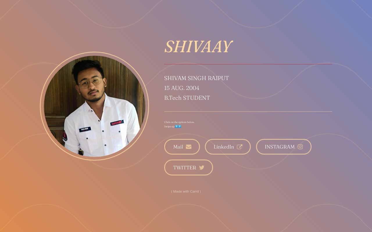 Carrd profile picture for @shivaay